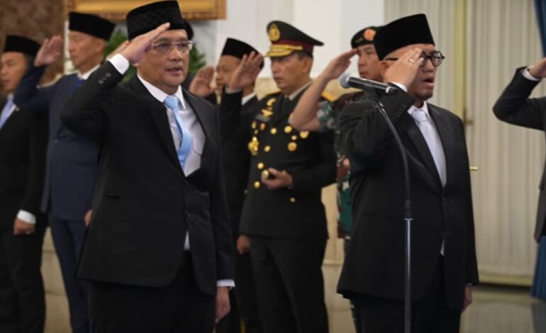 Prabowo Lantik Mochamad Irfan Yusuf-Dahnil Anzar sebagai Menteri-Wakil Menteri Haji dan Umrah
