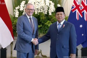 Prabowo Sambut PM Australia Albanese di Istana Merdeka