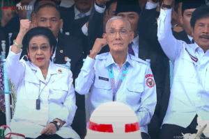 Megawati dan Try Sutrisno Hadiri Upacara Hari Lahir Pancasila Bersama