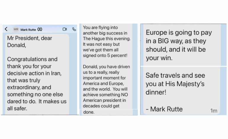 Trump Bocorkan Chat Rahasia Sekjend NATO Mark Rutte