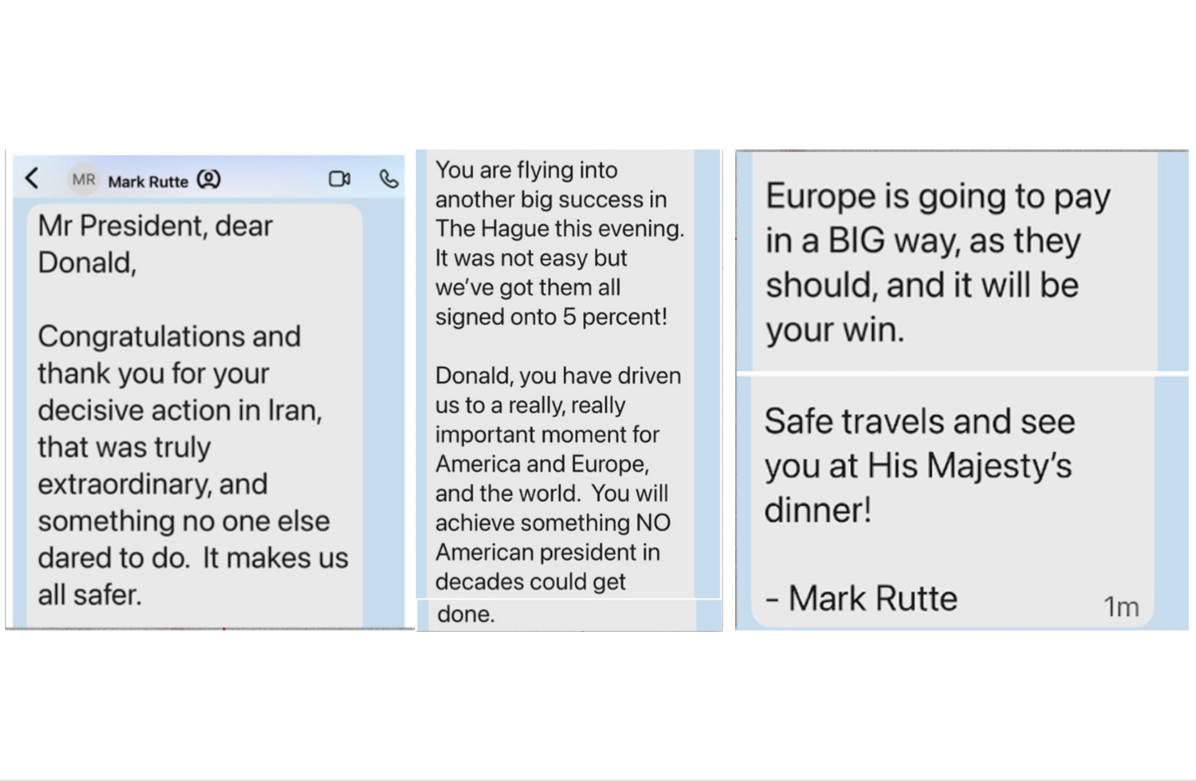 Trump Bocorkan Chat Rahasia Sekjend NATO Mark Rutte