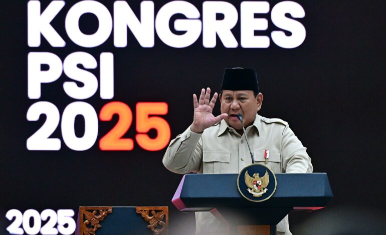 Prabowo Ungkap Selalu Emosional Ketika Dengar Kata “PSI”