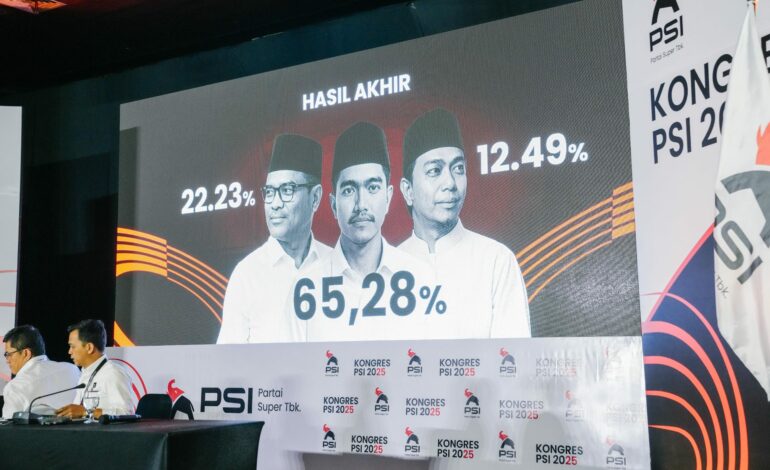 Kaesang Terpilih Kembali Jadi Ketua Umum PSI