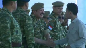 Gibran Tidak Salami Sejumlah Menteri di Upacara Militer di Bandung Barat