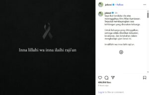 Jokowi Posting Gambar Pita Hitam di Instagram, Ikut Berduka atas Meninggalnya Affan