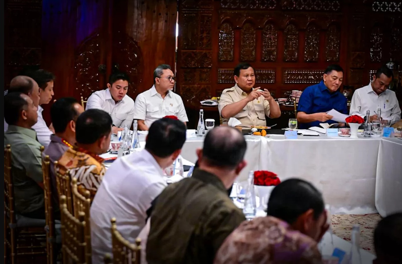 Prabowo Kumpulkan Menteri di Kertanegara, Bahas MBG dan Ketahanan Pangan