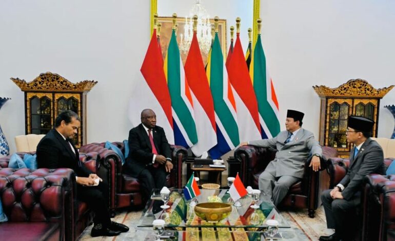 Indonesia dan Afrika Selatan Perkuat Kerja Sama Pertahanan dan Bidang Lainnya