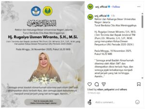 Istri Wiranto, Rugaiya Usman Meninggal Dunia