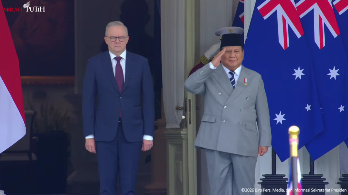 Presiden Prabowo Sambut PM Australia Anthony Albanese di Istana Merdeka