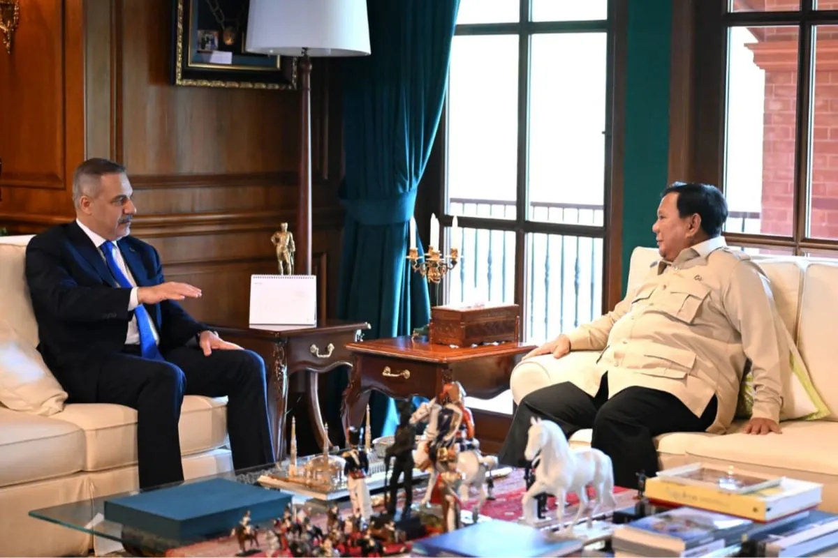 Kunjungi Prabowo di Bogor, Menlu Turkiye Perkuat Kemitraan Strategis