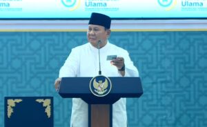 Terima KTA NU, Prabowo: Makanya Saya Datang Penutupan